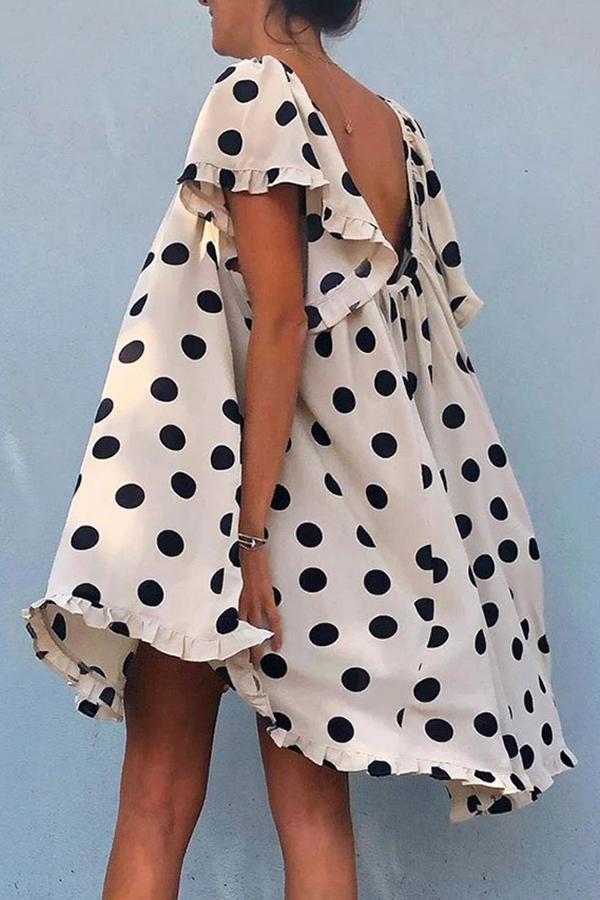 Smart Polka Dot Fluffy Princess Dress